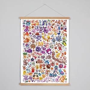 Kanto Pokedex A2-afdruk