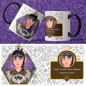 Shadowheart Mug w/Black Handle/Inside (Baldur&#39;s Gate 3)