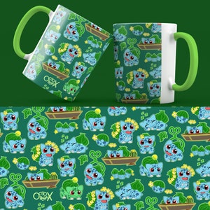Bulbasaur Mug w/Green Handle/Inside