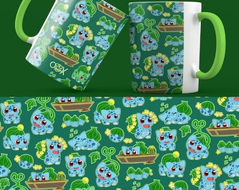 Bulbasaur Mug w/Green Handle/Inside