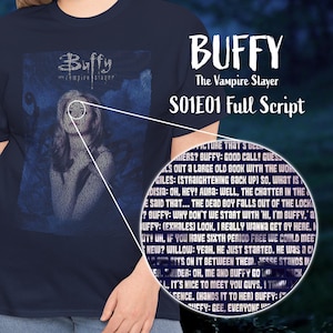 Shirt met script van Buffy - The Vampire Slayer, seizoen één, aflevering één