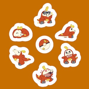 Fuecoco Glossy Sticker Set