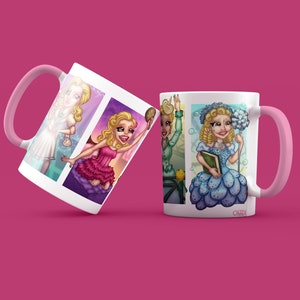 WICKED: GLINDA Mug w/ Pink inside & Handle