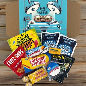 Funny Vasectomy Care Package. Gift for Post Vasectomy Care, Vasectomy Card Included