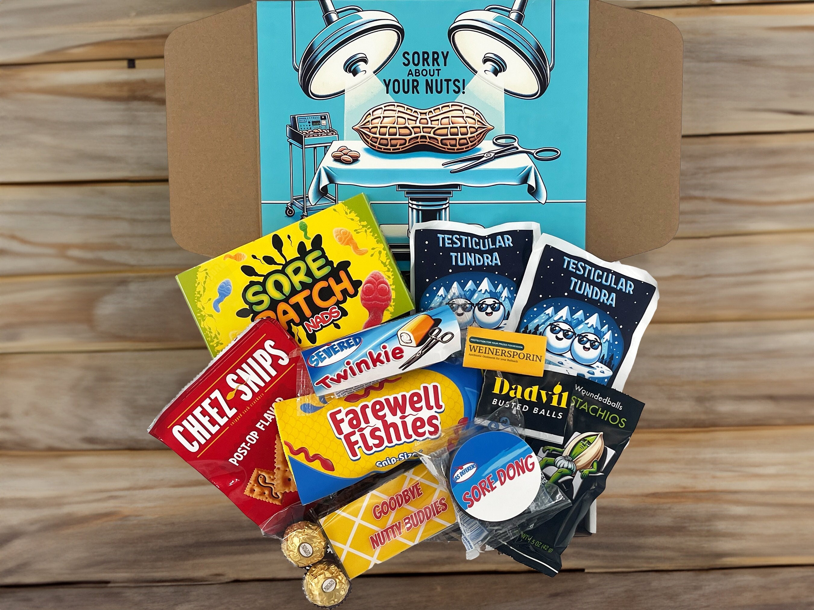 Funny Vasectomy Care Package. Gift for Post Vasectomy Care, Vasectomy Card Included