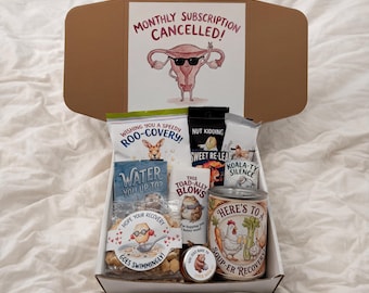 Hysterectomy Gift Care Package, Funny Post Op Gift, Monthly Subscription Cancelled Box