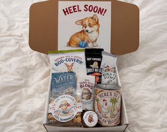 Foot Surgery Care Package, Ankle Recovery Gift Box, Broken Leg Get Well Soon Basket for Him or Her, Punny Orthopedic Post Op Snacks
