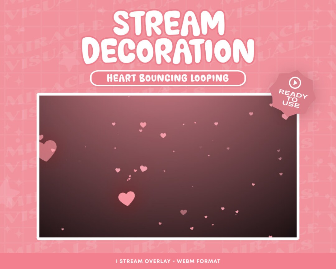 Heart Bouncing Animated Stream Decoration / Heart Bouncing / Love ...