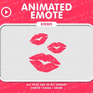 Kuss animierte Twitch Emote / Kuss / Lippe / Liebe / Twitch Animierte Emote / Twitch Emote Pack für Streams