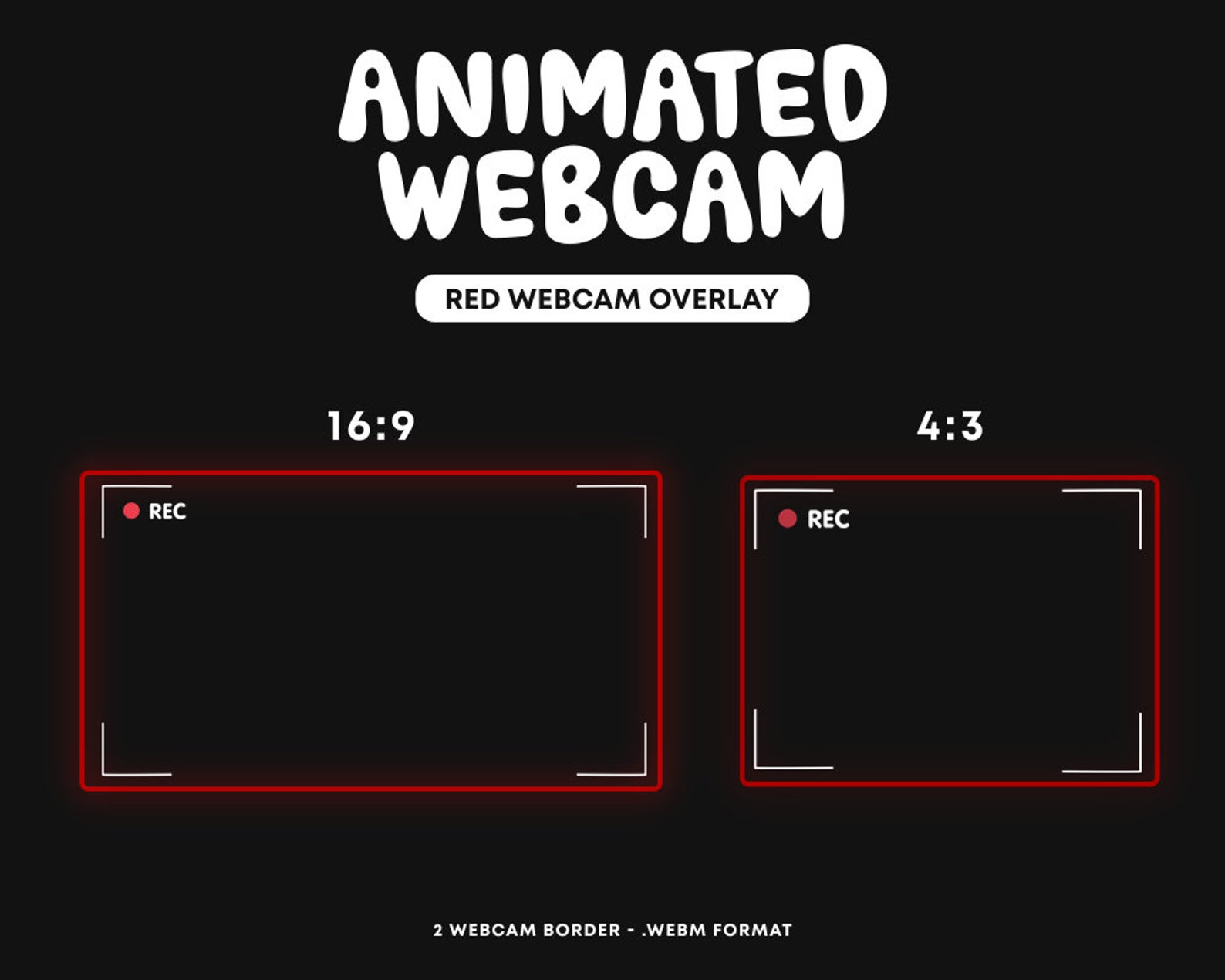 Red Coding Border Animated Red Webcam Recording Overlay / Twitch Stream Border / Webcam ...