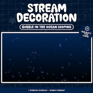 Floating Bubble Animated Stream Decoration / Bubble / Soap Bubble  / Summer / Ocean / Kawaii  / Overlay / Add-on Stream /