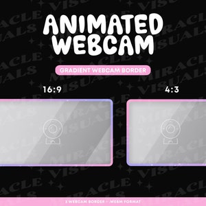 Animated Pastel Purple Pink Gradient Webcam Border Overlay/ Kawaii/ Pastel / Twitch Stream Border / Webcam Frame / Overlay / Add-on Stream /