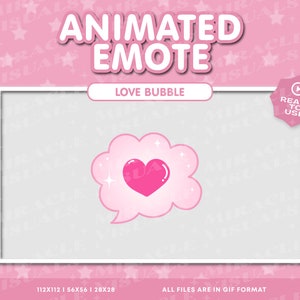 Heart Bubble Animated Twitch Emote / Heart / Bubble  / Badge / Twitch Animated Emote / Twitch Emote Pack For Streams