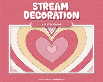 Heart Stringer Transition / Twitch Stream Stinger transition / Cute / Kawaii / heart / Aesthetic / Transition / Add-on Stream/