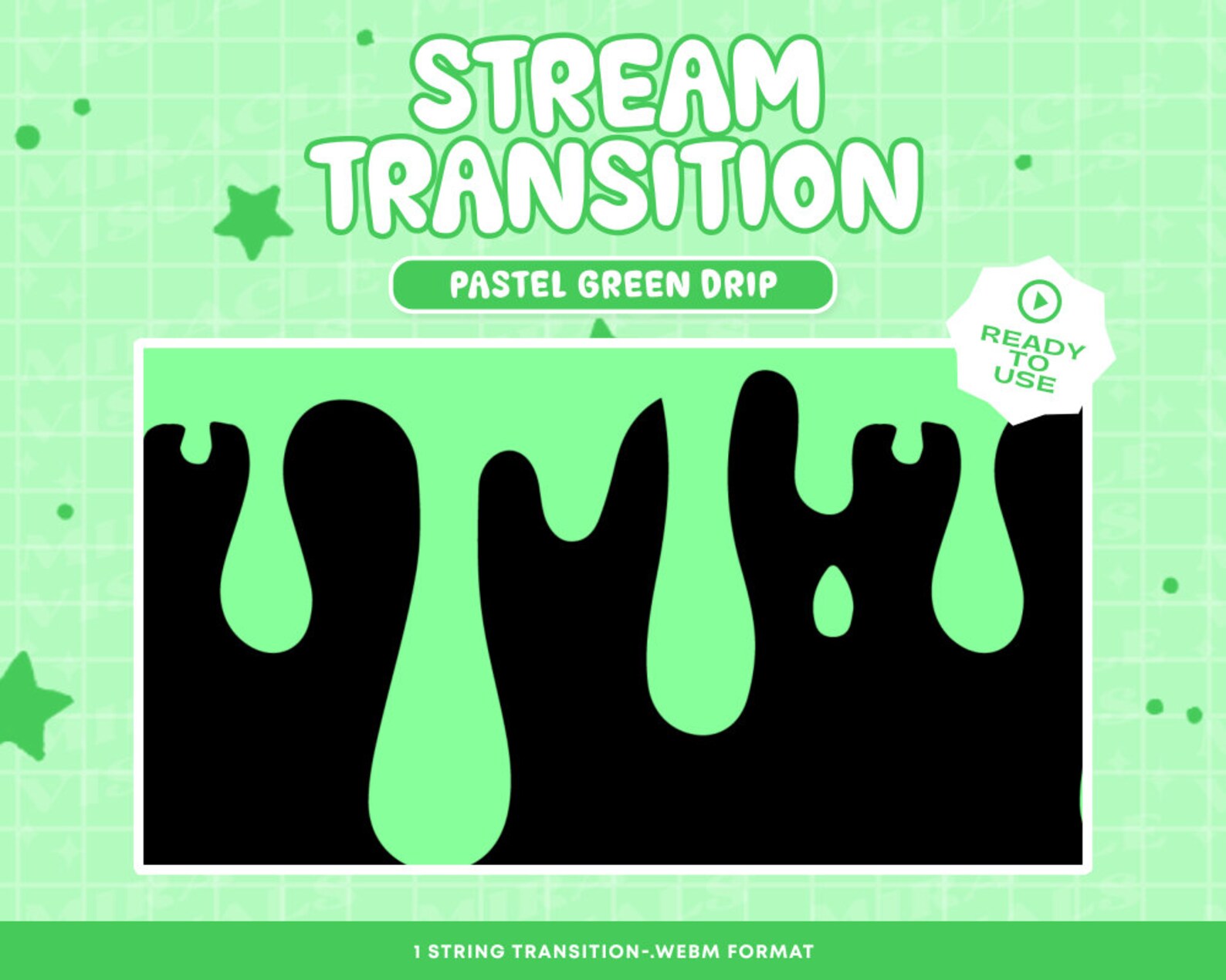 Twitch String Transition/ Pastel Green Liquid Transition / Pastel Green ...