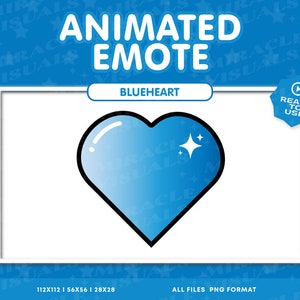 BlueHeart Twitch Emote / Heart /BlueHeart / Badge / Twitch Animated Emote / Twitch Emote Pack For Streams