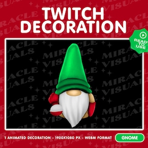Animierter Stream Dekoration Wichtel / Fair Garden / Weihnachten / X MAS / Winter / Overlay / Kawaii / Add-on Stream / Loop