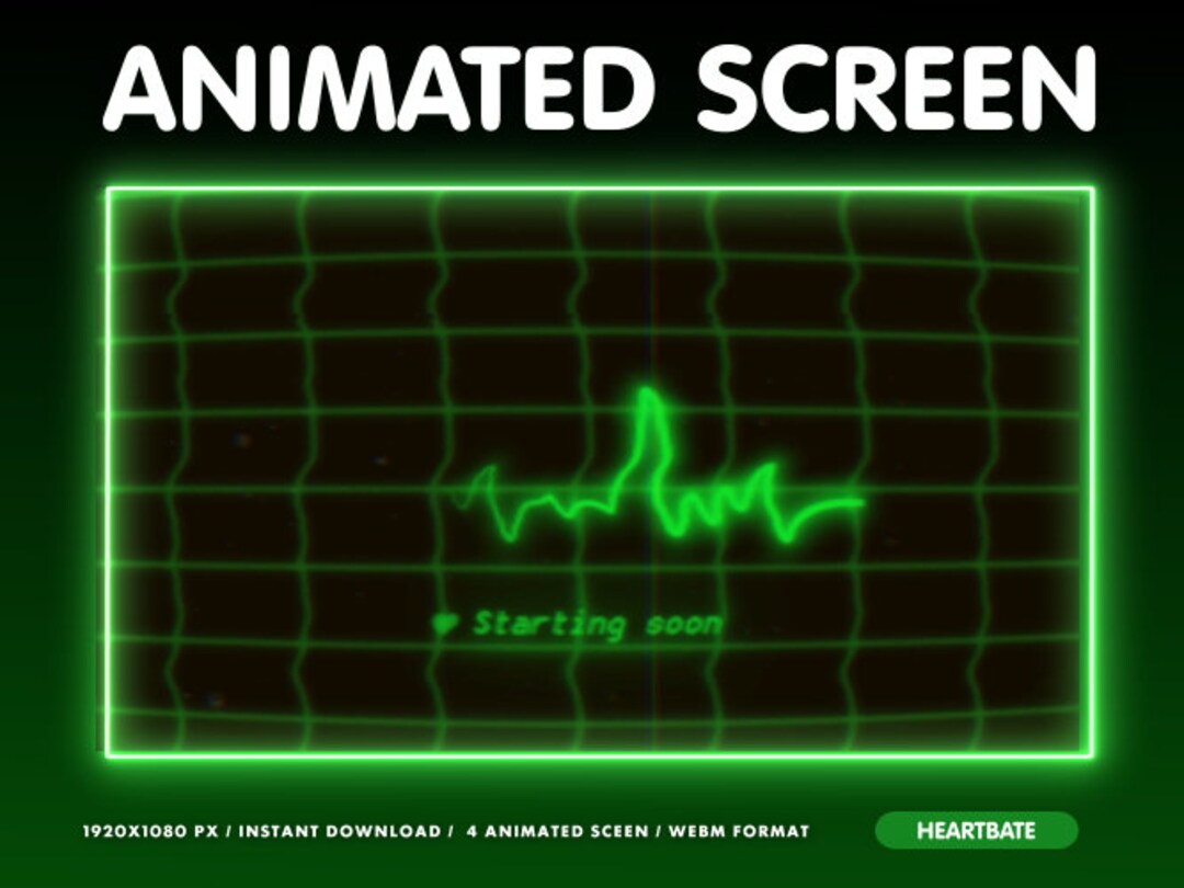 4 Animated Heartrate Screen / Horror / Sci-fi / Screens for Twitch / Be ...