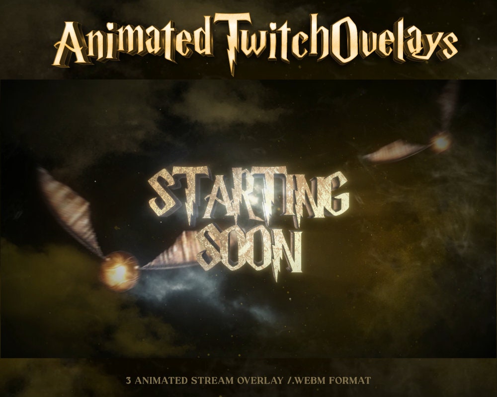 3 Animated Hufflepuff Twitch Overlays/ Hogwarts Legecy Twitch /magic ...