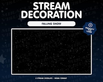 Falling Snow Animated Stream Decoration /Winter / Snowfall / xmas /Christmas/ Overlay /Add-on Stream /