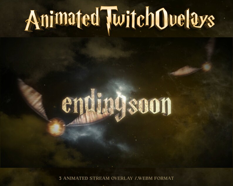 3 Animated Hufflepuff Twitch Overlays/ Hogwarts Legecy Twitch /magic ...