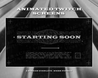 Cyber Y2k Animated Custom Twitch Overlays / Y2k / Cyber / Globe / Oveylays Twitch / Be Right Back /  Starting Soon /  Currently Offline /