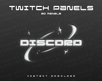 30 x Twitch Stream Panels / Y2K Metal / 2000s / Y2K Pack / Sliver / Chrome/  Twitch / Add-on Stream