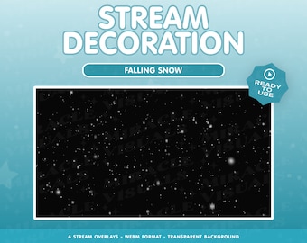 Falling Snow Animated Stream Decoration /Winter / Snowfall / xmas /Christmas/ Overlay /Add-on Stream /