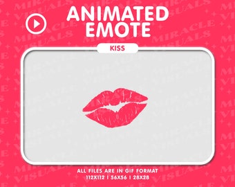 Kiss Animated Twitch Emote / Kiss / Lip / Love / Twitch Animated Emote / Twitch Emote Pack For Streams
