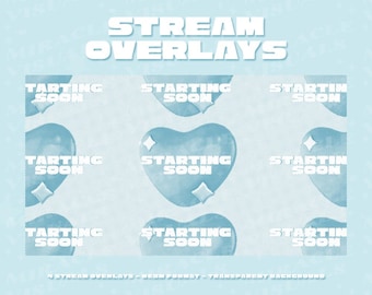 Halftone Heart Y2k Animated Custom Twitch Overlays / Halftone/ Y2k / Oveylays Twitch / Be Right Back /  Starting Soon /  Currently Offline /