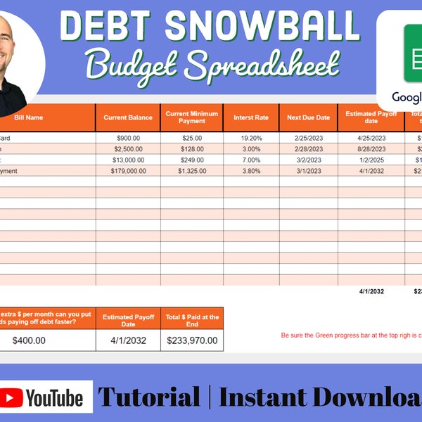 Debt Snowball Google Sheets