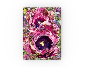Notitieboek met bloemenmotief | Kleurrijk abstract met lichte achtergrond | Klaproos