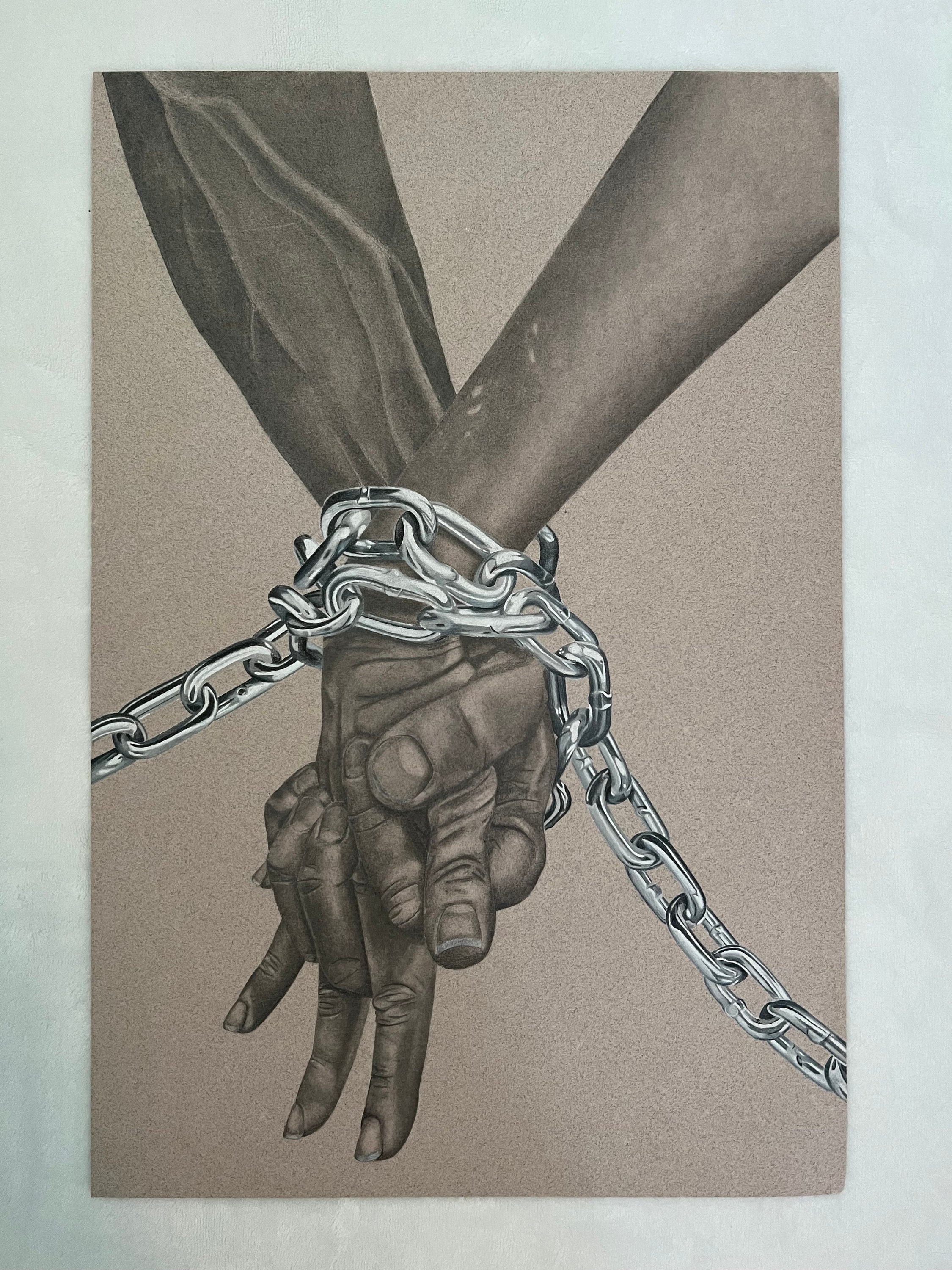 Chained Hands Drawing