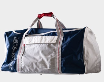 SALOMON SKI 90s-00s vintage bag sport training marine and grey
