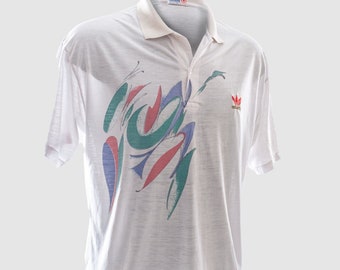 Polo ADIDAS tennis vintage années 90 sportswear