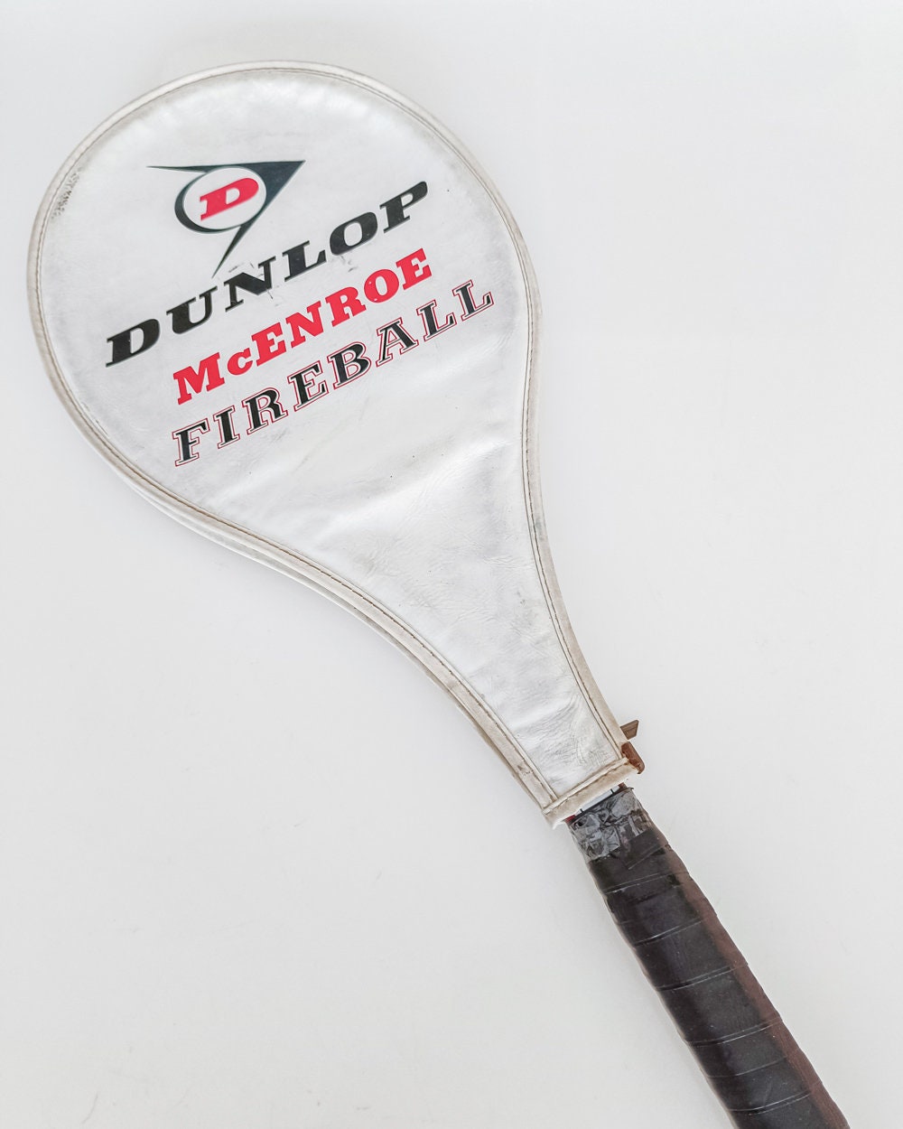 Raquette de tennis vintage Dunlop McEnroe taille moyenne et housse d