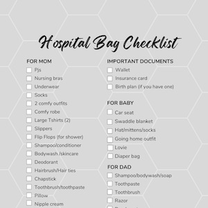Hospital Bag Checklist