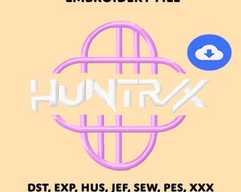 Huntrix Logo Embroidery Design | Kpop Cartoon (Digital Download)