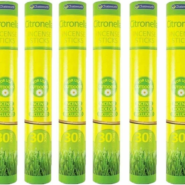 Citronella Incense Sticks with Holder Anti Mosquito Insect Repeller Fragranced Outdoor Garden