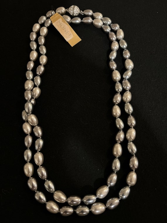 Monet faux pearl necklace