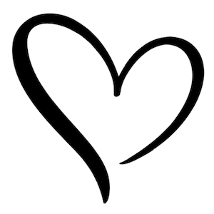Handgetekend hartontwerp - 10pk Instant Downloads in zwart-wit 2-SVG, 2-PNG, 2-EPS, 2-dxf, 2-jpg digitale download