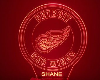 Detroit Red Wings 3D Lamp Personalized