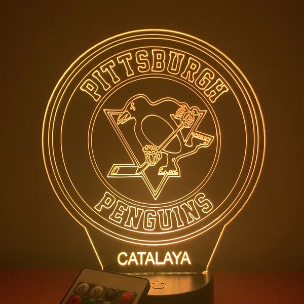 Pittsburgh Penguins 3D Lamp Personalized