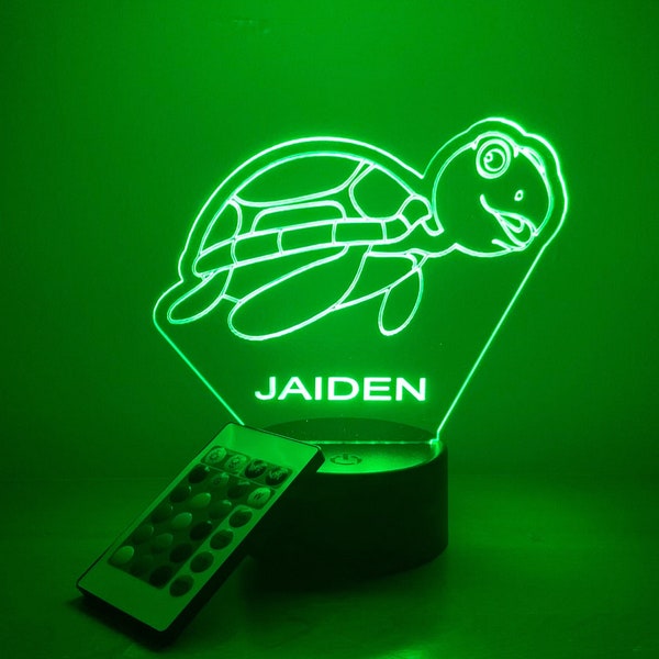 Sea Turtle 3D Lamp Personalized LED Night Light  Bedroom Office
