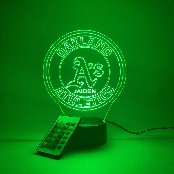 Oakland Athletics 3D Lamp Personalized