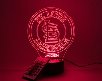 St. Louis Cardinals 3D Lamp Personalized