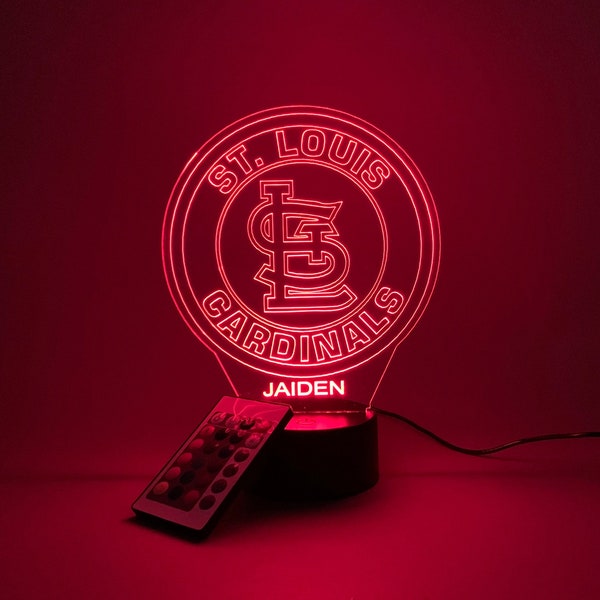 St. Louis Cardinals 3D Lamp Personalized