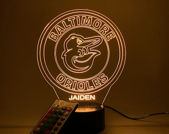 Baltimore Orioles 3D Lamp Personalized