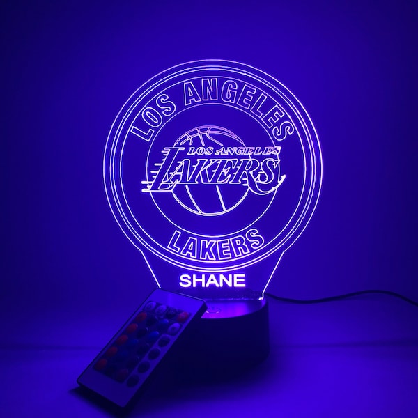 LA Lakers 3D Lamp Personalized