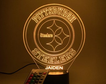 Pittsburgh Steelers 3D Lampe Personalisiert